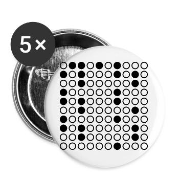 Nerdy design "prime numbers" up to 100 - Buttons large 2.2''/56 mm (5-pack) - white - Front