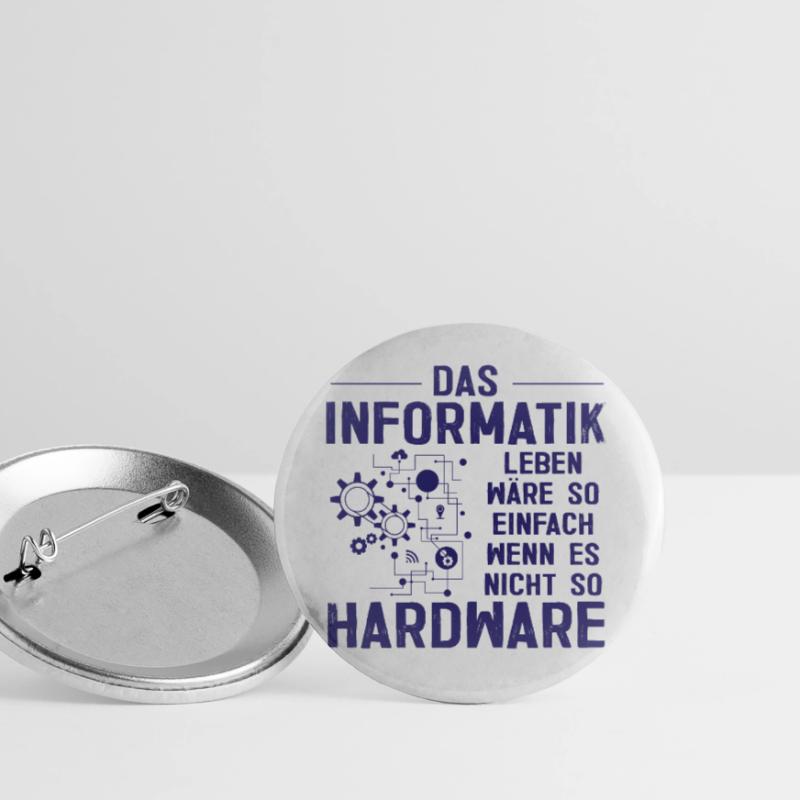 Informatik Hardware Programmierer Geschenk Buttons groß 56 mm (5er Pack)