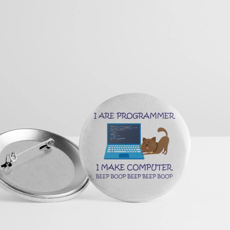I am Programmer i make Computer Informatiker Buttons large 2.2''/56 mm (5-pack)