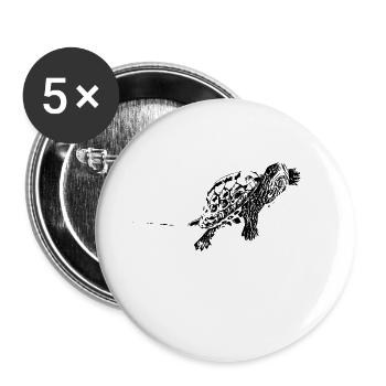 turtle - Buttons large 2.2''/56 mm (5-pack) - white - Front