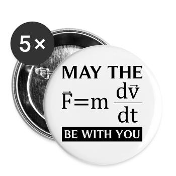Que la force soit avec toi - Lot de 5 grands badges (56 mm) - blanc - Devant