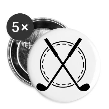 Golf Emblem - Buttons groß 56 mm (5er Pack) - Weiß - Vorne