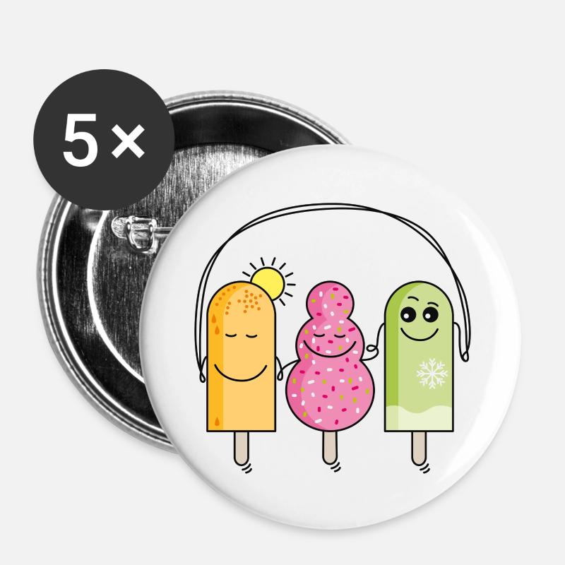 ice - Buttons large 2.2''/56 mm (5-pack) - white