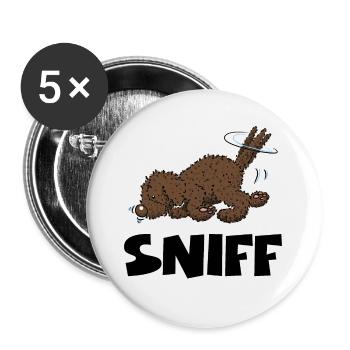 sniff1 2 - Buttons large 2.2''/56 mm (5-pack) - white - Front