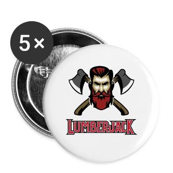 Lumberjack - lumberjack - Buttons large 2.2''/56 mm (5-pack) - white - Front