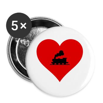 I love the turn! - Buttons large 2.2''/56 mm (5-pack) - white - Front
