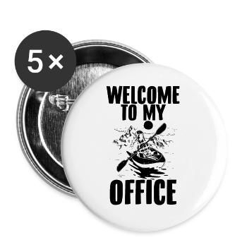 Kayak Sayings Canoe Canoe Polo Rowing gifts - Buttons large 2.2''/56 mm (5-pack) - white - Front