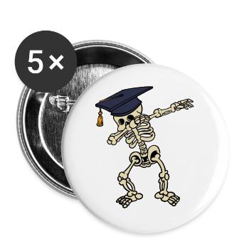 Matura Dab Graduation from high school Abi Dabbing - Buttons large 2.2''/56 mm (5-pack) - white - Front