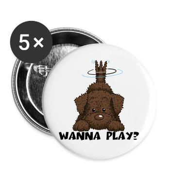 wannaplay1 2 - Buttons large 2.2''/56 mm (5-pack) - white - Front