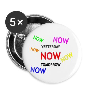 Dynamic Reminder Text Illustration - Buttons large 2.2''/56 mm (5-pack) - white - Front
