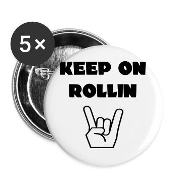 Always keep rolling with your wheelchair # - Buttons large 2.2''/56 mm (5-pack) - white - Front