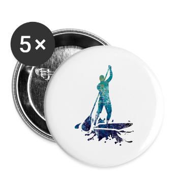 Stand up Paddler | Stand up Paddling - Buttons large 2.2''/56 mm (5-pack) - white - Front