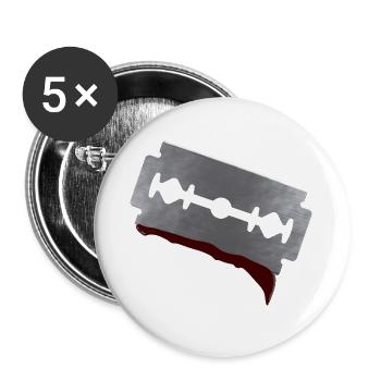 Rasierklinge - Buttons groß 56 mm (5er Pack) - Weiß - Vorne