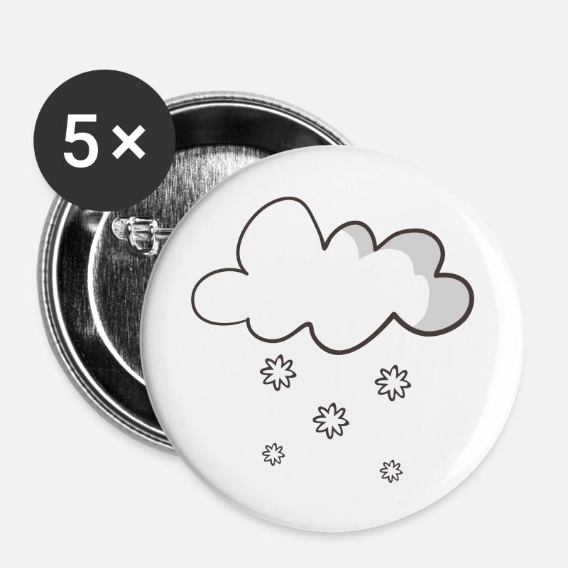 snow - Buttons large 2.2''/56 mm (5-pack) - white