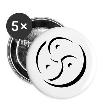 Triskele - Lot de 5 grands badges (56 mm) - blanc - Devant
