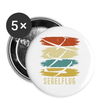 Gliders | Glider Glider Gifts - Buttons large 2.2''/56 mm (5-pack) - white - Front
