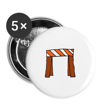 Closure of construction site - Buttons large 2.2''/56 mm (5-pack) - white - Front
