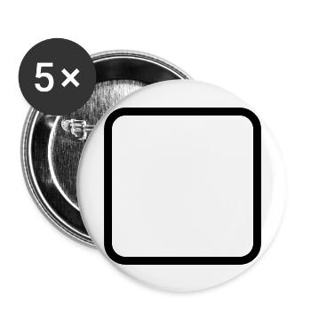 Carré avec coins arrondis Modèle pour l’édition - Lot de 5 grands badges (56 mm) - blanc - Devant