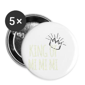 king of mimimi Funny whining humor - Buttons large 2.2''/56 mm (5-pack) - white - Front