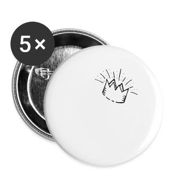 king of mimimi Funny whining humor - Buttons large 2.2''/56 mm (5-pack) - white - Front