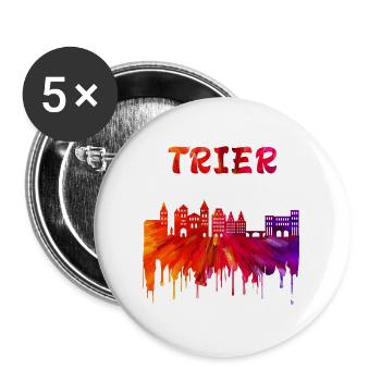 Trier Syline Design / Geschenkidee - Buttons groß 56 mm (5er Pack) - Weiß - Vorne
