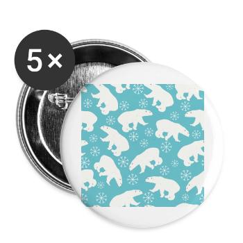 Icebear - Buttons large 2.2''/56 mm (5-pack) - white - Front