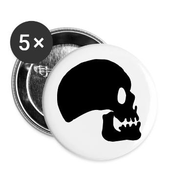 Skull or skull for a flag. - Buttons large 2.2''/56 mm (5-pack) - white - Front