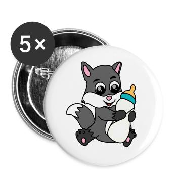 wolf - Buttons large 2.2''/56 mm (5-pack) - white - Front