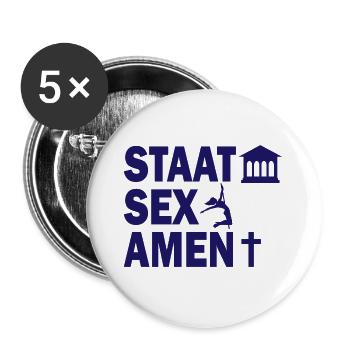 Staatsexamen Jura Studium Geschenk - Buttons groß 56 mm (5er Pack) - Weiß - Vorne