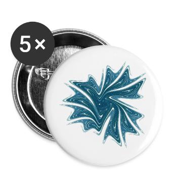 Starfish Sea Urchin Sea Animals Ocean Chaos 4285oce - Buttons large 2.2''/56 mm (5-pack) - white - Front