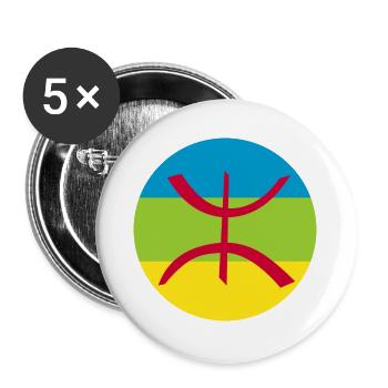 Aufkleber Berber Flagge Roundel Amazon - Buttons groß 56 mm (5er Pack) - Weiß - Vorne