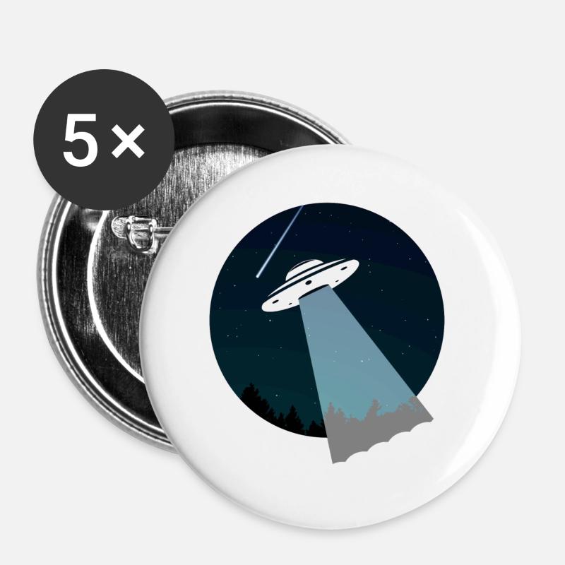 UFO - Buttons large 2.2''/56 mm (5-pack) - white