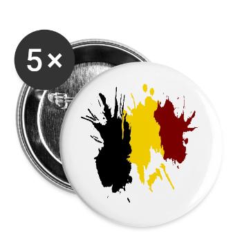belgium pepigo - Lot de 5 grands badges (56 mm) - blanc - Devant