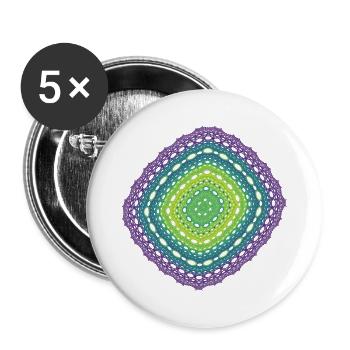 Order chaos art diamond square 4946vir - Buttons large 2.2''/56 mm (5-pack) - white - Front