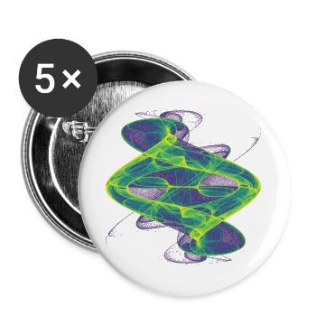 Watercolor art graphic painting picture chaos 6552vir - Buttons large 2.2''/56 mm (5-pack) - white - Front