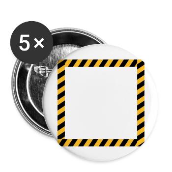Frame sign barrier tape - Buttons large 2.2''/56 mm (5-pack) - white - Front
