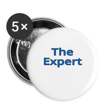The Expert Typo Tee - Buttons large 2.2''/56 mm (5-pack) - white - Front