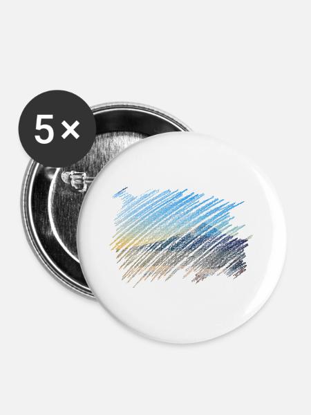 Berg - Buttons groß 56 mm (5er Pack) - Weiß