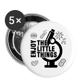 Biology Biologist Laboratory Research Gift - Buttons large 2.2''/56 mm (5-pack) - white - Front