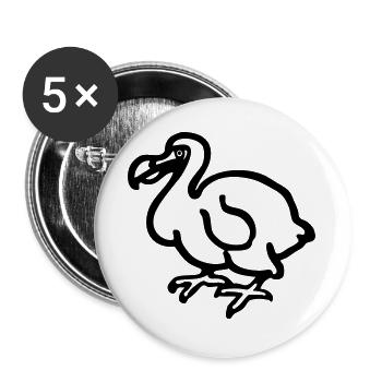Dodo - Buttons large 2.2''/56 mm (5-pack) - white - Front