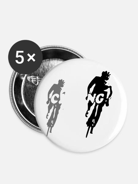 Cycling - Buttons large 2.2''/56 mm (5-pack) - white