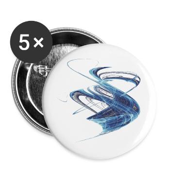 Watercolor art graphic painting picture chaos 13720ice - Buttons large 2.2''/56 mm (5-pack) - white - Front