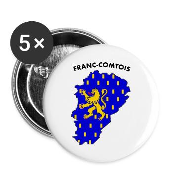 franc-comtois - Buttons large 2.2''/56 mm (5-pack) - white - Front