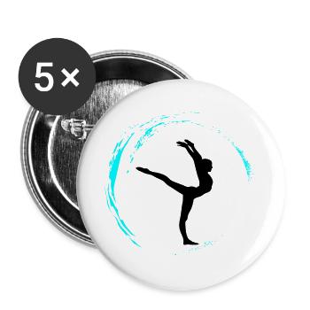 Rhythmic gymnastics - Buttons large 2.2''/56 mm (5-pack) - white - Front