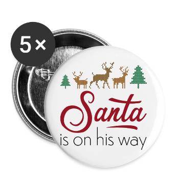 Funny Christmas sayings for friends - Buttons large 2.2''/56 mm (5-pack) - white - Front