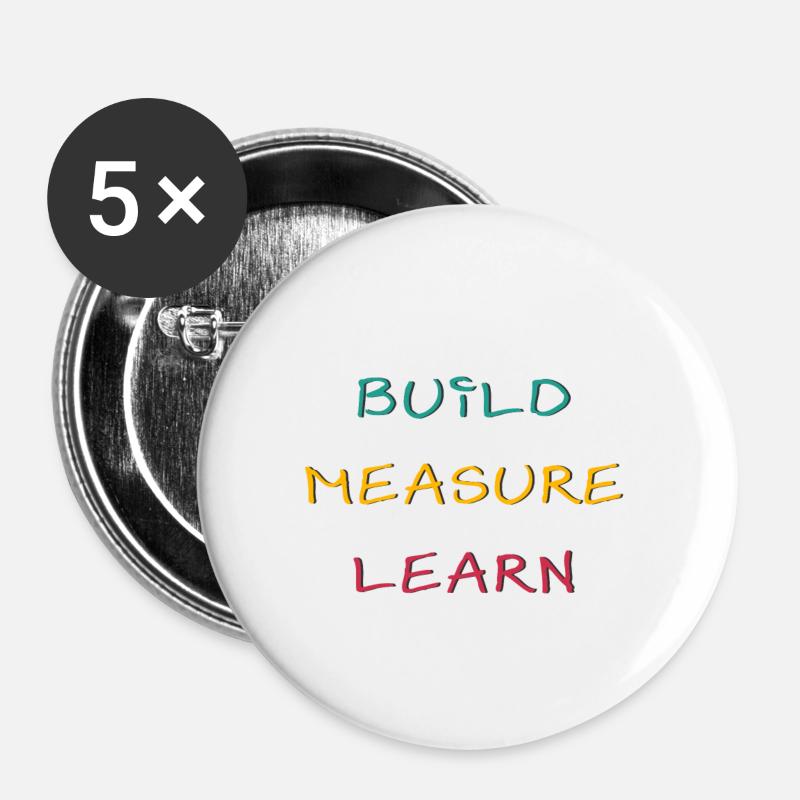 Build Measure Learn - Buttons large 2.2''/56 mm (5-pack) - white