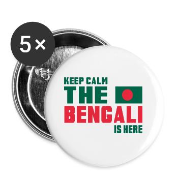 Keep Calm Bangladesh Design / Gift Idea - Buttons large 2.2''/56 mm (5-pack) - white - Front