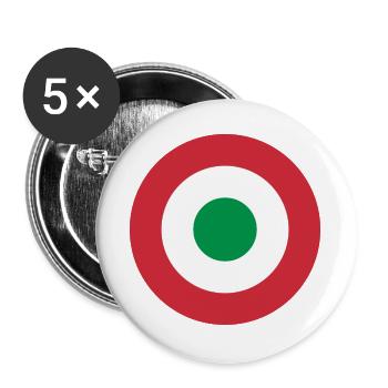 sticker air force roundel Italy Italia aeronautica - Buttons large 2.2''/56 mm (5-pack) - white - Front