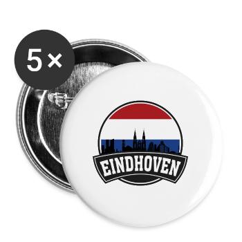Eindhoven Netherlands Skyline Travel Souvenir Dutc - Buttons large 2.2''/56 mm (5-pack) - white - Front