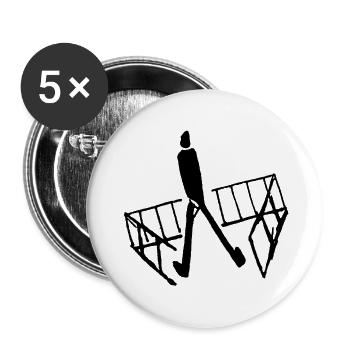 Franz Kafka - Zwischen Gittern - Buttons groß 56 mm (5er Pack) - Weiß - Vorne